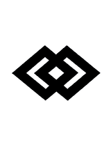 Andrika symbol showing two black squares overlapping each other. This is the symbol of EPA also called symbol of captivity and slavery.