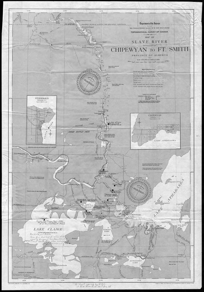 Black and white map: Map showing location of Buffalo that have left the Park.