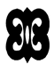 A small oval with two inverted C's kept on the left and right hand side of the oval. This is the symbol of hye won hye which represents the symbol of imperishability and endurance