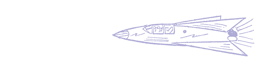 Line drawing of a space shuttle.