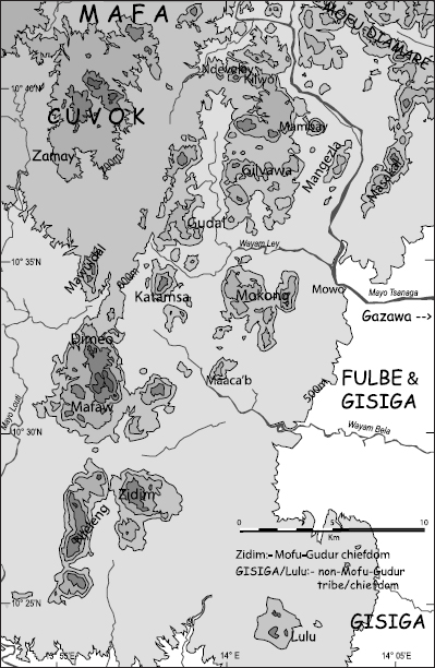 Map of the chiefdoms of Gudur.
