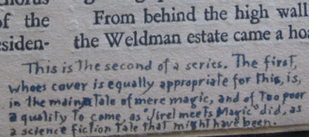 Colour Photograph: above: reproduction of a newspaper clipping with handwritten notation on the bottom.