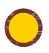 Cultural Symbol: Ways of Knowing. Line Drawing of a yellow circle with a thick outline.

