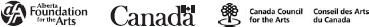 logo: Alberta foundation for the Arts. logo: Office of the Government of Canada. logo: Canada Council for the Arts. logo: Conseil des Arts du Canada.