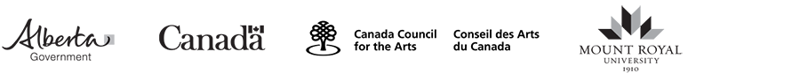 Funder Logos: Alberta government, Government of Canada, Canada Council for the Arts, Mount Royal University.