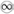 The infinity symbol placed inside a circle. 