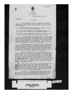 Cover of Archival Document 5.3 - J.L. Grew to D.J. Allen, 19 March 1943